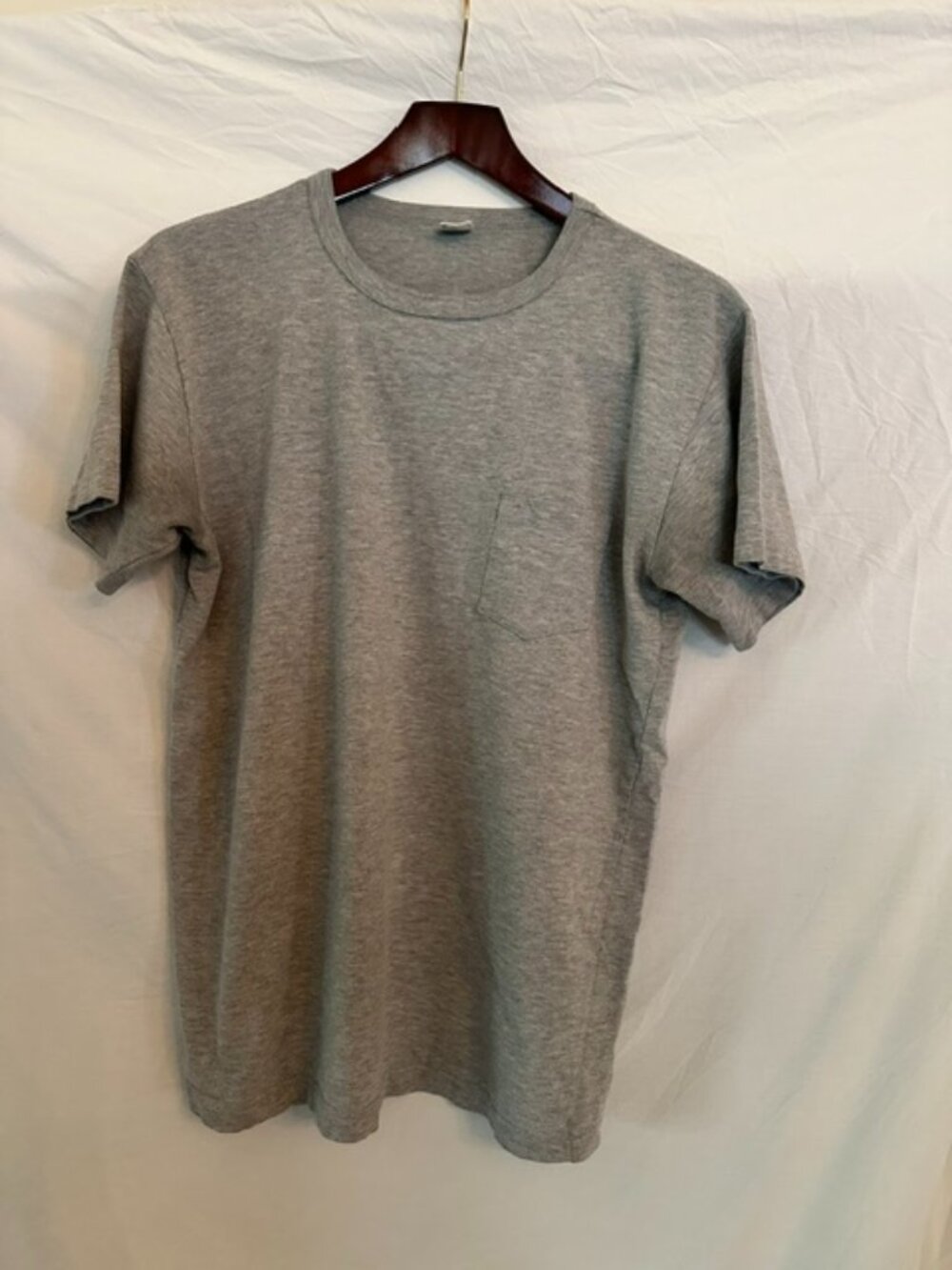 3sixteen Gray Heavyweight Pocket T-Shirt Made in USA Men's Large